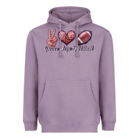 Lavender peace love football Heavyweight Hoodie - JahusDesignShop