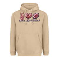 Mushroom peace love football Heavyweight Hoodie - JahusDesignShop