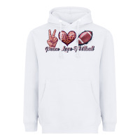 White peace love football Heavyweight Hoodie - JahusDesignShop