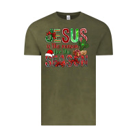 Vintage Olive jesus is the reason for the season christmas bbs Vintage Tee - BundleAndBundleShop