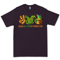 Plum Peace Love St. Patrick's Day Premium Tee - HowdyJamesFarm