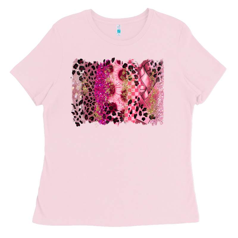 Breast Cancer Brushstroke Ladies Tee by FaDigitalArtStudio | Teevron