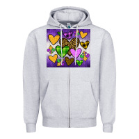 Heather Grey mardi gras Zipper Hoodie - JahusDesignShop