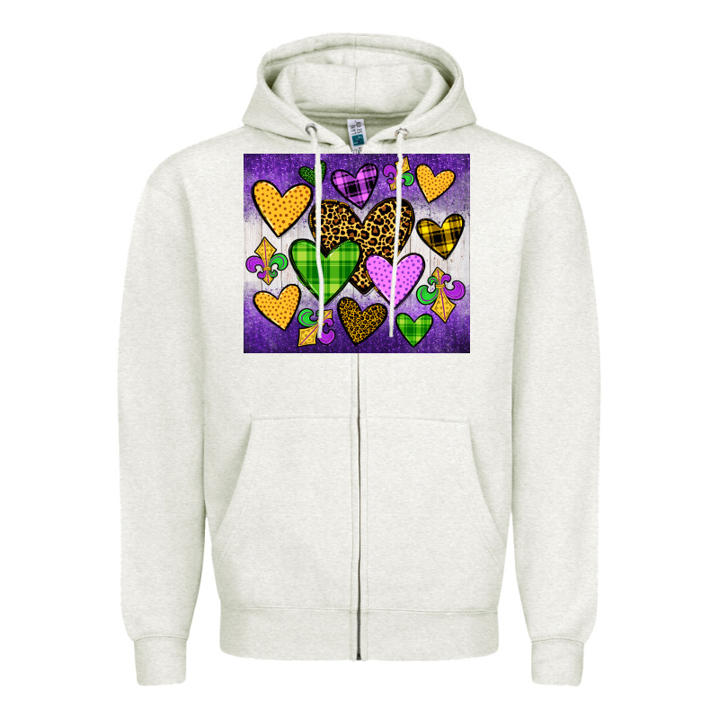 Mardi Gras Zipper Hoodie by JahusDesignShop | Teevron