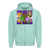 Seafoam mardi gras Zipper Hoodie - JahusDesignShop
