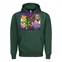 Sports Green mardi gras Zipper Hoodie - JahusDesignShop
