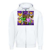 White mardi gras Zipper Hoodie - JahusDesignShop