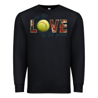 Black softball love of the game Premium Sweatshirt - JahusDesignShop