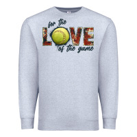 Heather Grey softball love of the game Premium Sweatshirt - JahusDesignShop