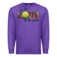 Purple softball love of the game Premium Sweatshirt - JahusDesignShop