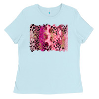Baby Blue breast cancer brushstroke Ladies Tee - FaDigitalArtStudio