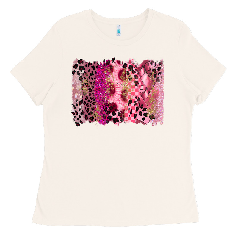 Breast Cancer Brushstroke Ladies Tee by FaDigitalArtStudio | Teevron
