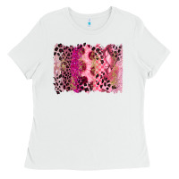 White breast cancer brushstroke Ladies Tee - FaDigitalArtStudio
