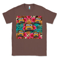 Chestnut school bus leopard cowhide Classic Tee - Artiststas