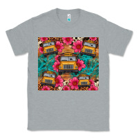 Heather Grey school bus leopard cowhide Classic Tee - Artiststas