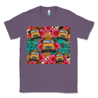 Lavender school bus leopard cowhide Classic Tee - Artiststas