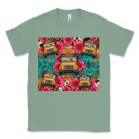 Sage school bus leopard cowhide Classic Tee - Artiststas