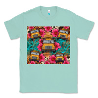 Seafoam school bus leopard cowhide Classic Tee - Artiststas