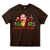 Chocolate Brown santas favorite softball player Heavy Core Tee - CowGirlArtShop