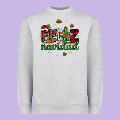 Feliz Navidad Heavyweight Sweatshirt Designed By Jahusdesignshop