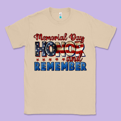 Memorial Day Honor And Remember 4th Of July Classic Tee Designed By Cowgirlartshop