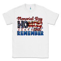White Memorial day honor and remember 4th of july Classic Tee - CowGirlArtShop