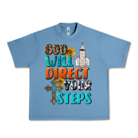 Pebble Blue God Will Direct Your Steps Urban Heavy Tee - BundleAndBundleShop