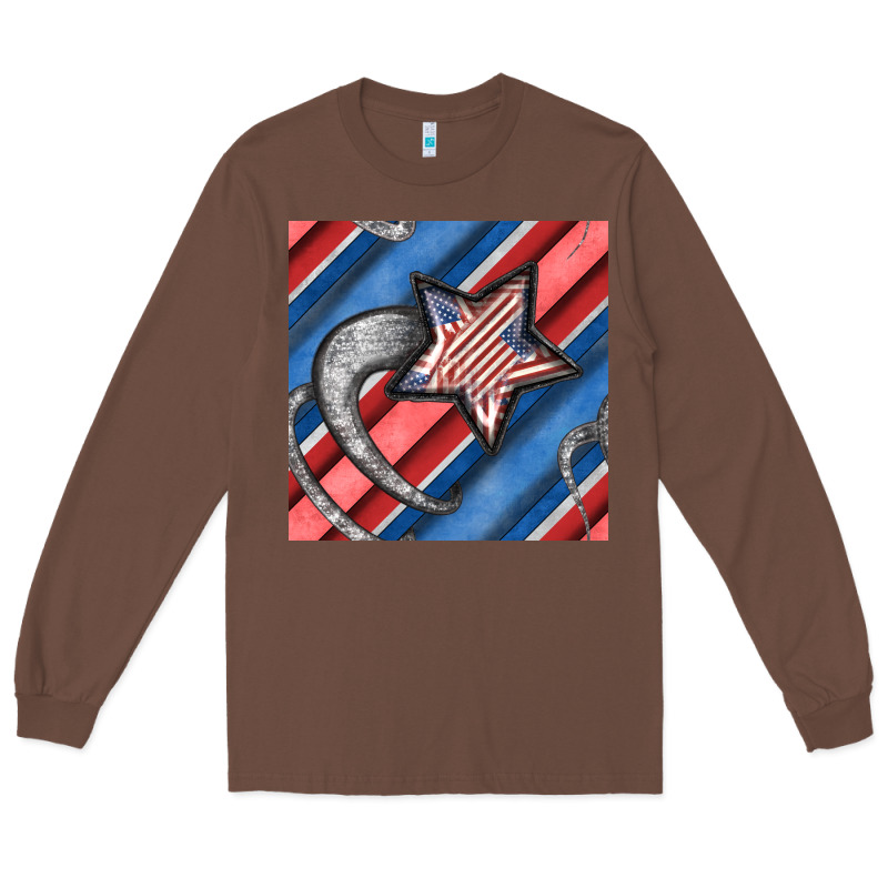 Stripes & Stars Seamless Pattern Long Sleeve Tee by BundleAndBundleShop | Teevron