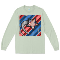 Matcha stripes & stars seamless pattern Long Sleeve Tee - BundleAndBundleShop