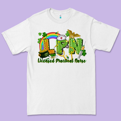 Lpn Licensed Practical Nurse St. Patrick's Day Premium Tee Designed By Cowgirlartshop