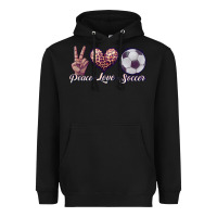Black peace love soccer Heavyweight Hoodie - JahusDesignShop