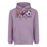 Lavender peace love soccer Heavyweight Hoodie - JahusDesignShop