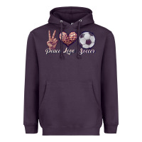 Plum peace love soccer Heavyweight Hoodie - JahusDesignShop
