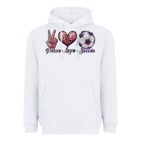 White peace love soccer Heavyweight Hoodie - JahusDesignShop