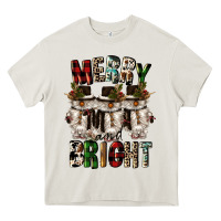 Cream merry and bright Heavy Core Tee - CowGirlArtShop