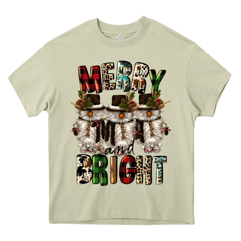 Merry And Bright Heavy Core Tee by CowGirlArtShop | Teevron