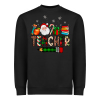 Black teacher Christmas Heavyweight Sweatshirt - JahusDesignShop