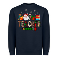 Navy teacher Christmas Heavyweight Sweatshirt - JahusDesignShop