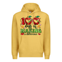 Antique Gold 100 days of making a difference Premium Hoodie - Artiststas