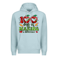 Blue Mist 100 days of making a difference Premium Hoodie - Artiststas