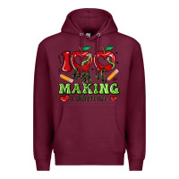 Burgundy 100 days of making a difference Premium Hoodie - Artiststas