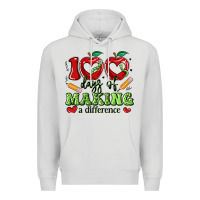 Dove Grey 100 days of making a difference Premium Hoodie - Artiststas