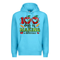 Ocean Blue 100 days of making a difference Premium Hoodie - Artiststas