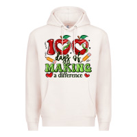 Pale Pink 100 days of making a difference Premium Hoodie - Artiststas