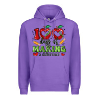 Purple 100 days of making a difference Premium Hoodie - Artiststas