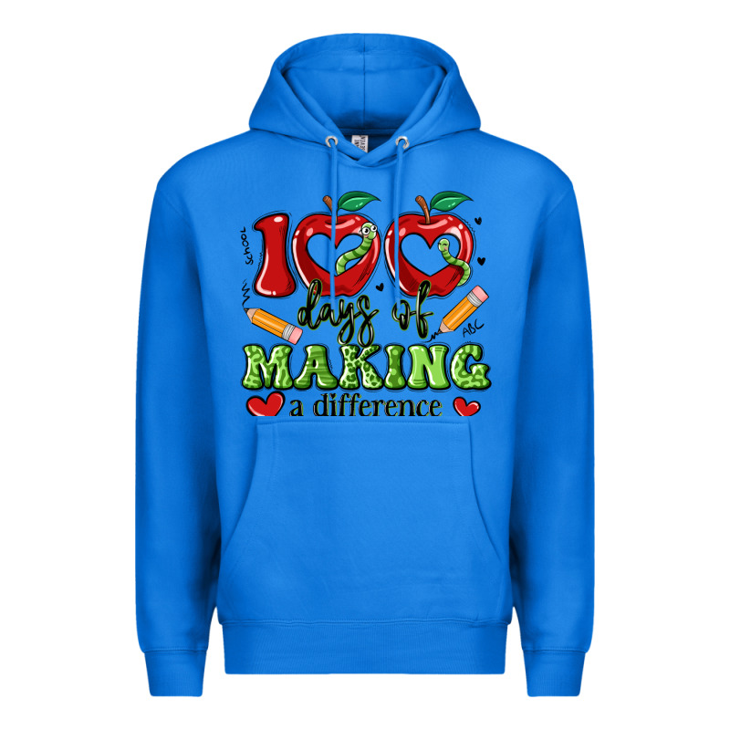 100 Days Of Making A Difference Premium Hoodie by Artiststas | Teevron