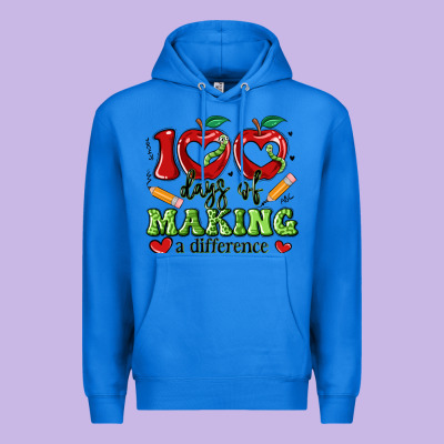 100 Days Of Making A Difference Premium Hoodie Designed By Artiststas