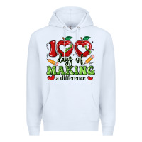 White 100 days of making a difference Premium Hoodie - Artiststas
