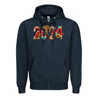 Navy senior 2024 western Zipper Hoodie - JahusDesignShop