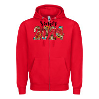 Red senior 2024 western Zipper Hoodie - JahusDesignShop